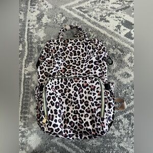 Xunteny Leopard Women Laptop Backpack Bookbag 15.6 Inch